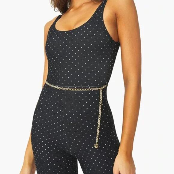 We Wore What Black & White‎ Micro Polka Dot Jumpsuit Scoop Back Fitted Size XS - Picture 1 of 11